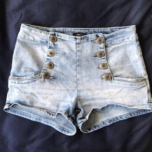 Unique high waisted jean shorts